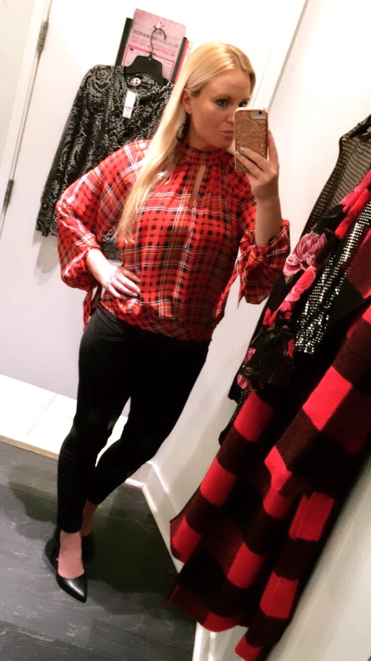 Plaid Holiday Blouse