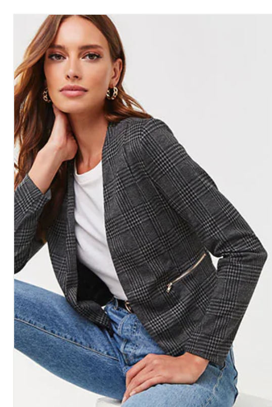 Plaid Blazer Forever 21