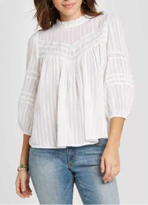 3/4 Sleeve Peasant Blouse