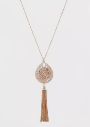 Rose Gold Tassel Necklace