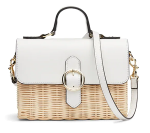 White & Wicker Crossbody