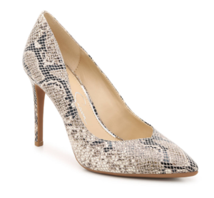 Snakeskin Print Pumps