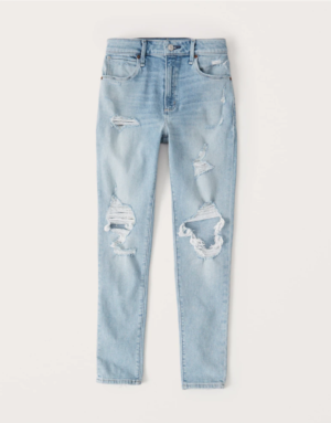 High Rise Super Skinny Distressed Jeans