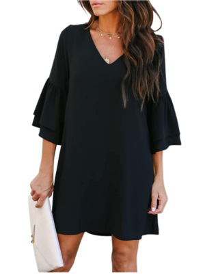 Bell Sleeve Shift Dress