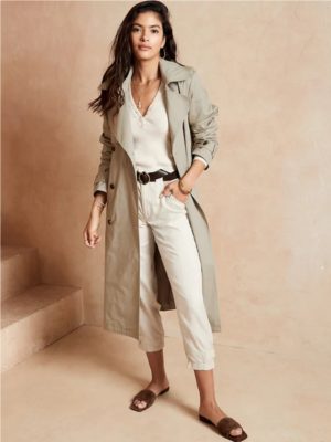 Cotton Twill Trench Coat