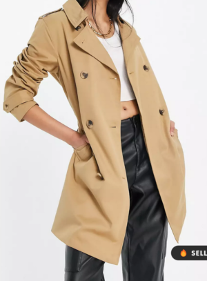 Tie Waist Trench Coat