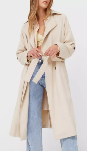 Light Stone Trench Coat